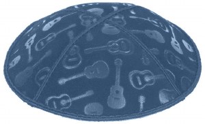 Denim Blind Embossed Guitars Kippah