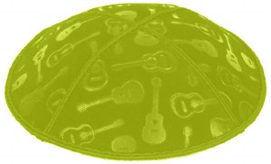 Lime Blind Embossed Guitars Kippah