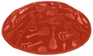 Orange Blind Embossed Guitars Kippah