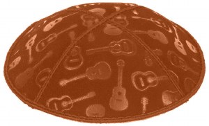 Rust Blind Embossed Guitars Kippah
