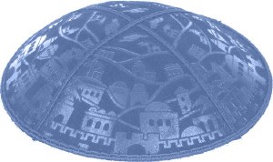 Wedgewood Blind Embossed Jerusalem Kippah