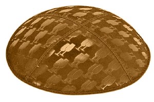 Luggage Blind Embossed L'chaim Cups Kippah without Trim