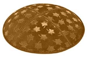 Luggage Blind Embossed Leaves Kippah