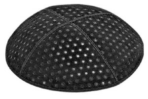 Lavender Blind Embossed Pin Dots Kippah without Trim