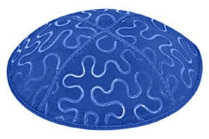 Royal Blind Embossed Puzzle Kippah without Trim