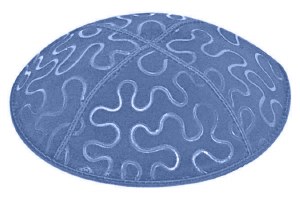 Wedgewood Blind Embossed Puzzle Kippah without Trim