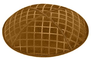 Luggage Blind Embossed Quilted Kippah without Trim