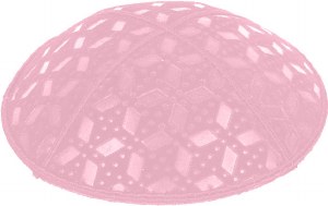 Light Pink Blind Embossed Rocky Road Kippah without trim