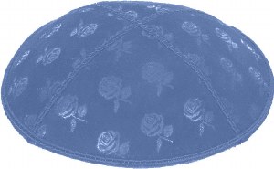 Wedgewood Blind Embossed Roses Kippah without trim