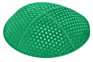 Emerald Blind Embossed Small Stars Kippah