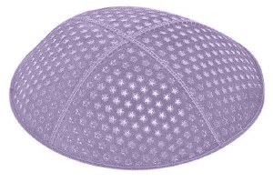 Lavender Blind Embossed Small Stars Kippah