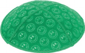 Emerald Blind Embossed Smiley Kippah