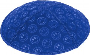 Royal Blind Embossed Smiley Kippah