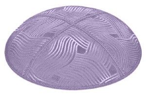 Lavender Blind Embossed Spaghetti Kippah without Trim
