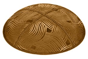 Luggage Blind Embossed Spaghetti Kippah without Trim