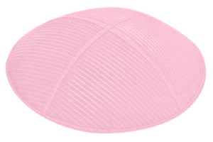 Light Pink Blind Embossed Thin Lines Kippah