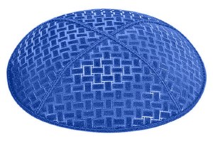 Royal Blind Embossed Weave Kippah without Trim
