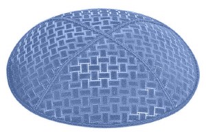 Wedgewood Blind Embossed Weave Kippah without Trim