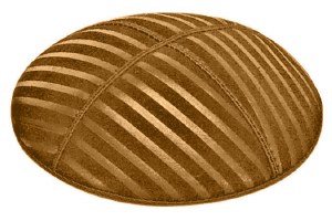 Luggage Blind Embossed Wide Lines Kippah without Trim