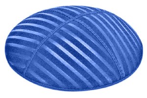Royal Blind Embossed Wide Lines Kippah without Trim