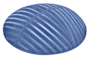 Wedgewood Blind Embossed Wide Lines Kippah without Trim
