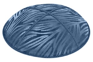 Denim Blind Embossed Zebra Kippah without Trim