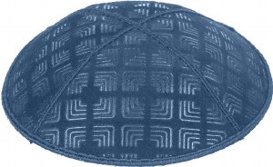 Denim Blind Embossed Kippah without trim