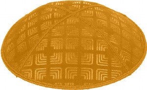 Gold Blind Embossed Kippah without trim