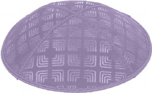 Lavender Blind Embossed Kippah without trim