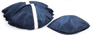 Shul Kippot Unlined Rayon Navy Bulk Pack of 144