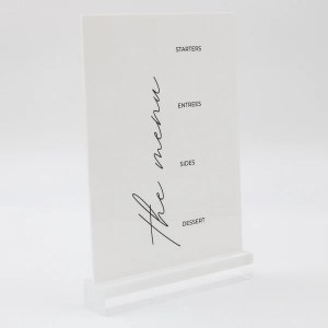 Lucite Write-Erase Menu Card 6.5" x 9"