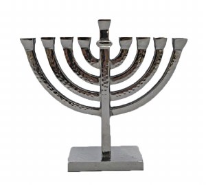 Menorah Metal Hammered Design 8"