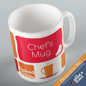 Jewish Mug Fleishig Geometric Meat Design 11oz