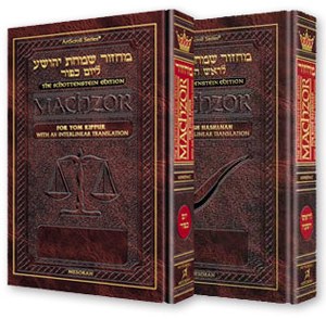 Artscroll Interlinear Machzorim Schottenstein Edition 2 Volume Slipcased Set Full Size Ashkenaz