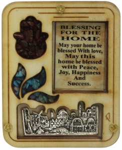 Blessing for the Home English Wooden with Cut Out Shapes
