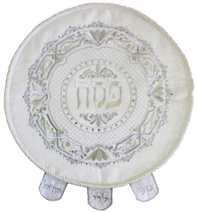 Matzah Cover Brocade Round With Heavy Plastic MC600