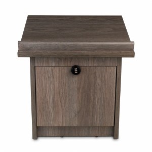 Wooden Tabletop Shtender with Combination Lock Taupe 18.75" H