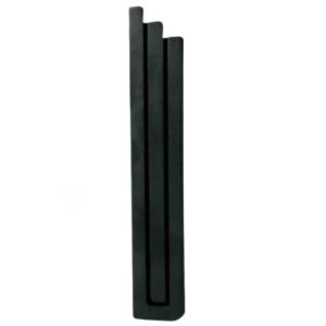 Aluminum Mezuzah Case David Scroll Modern Design Black 12cm