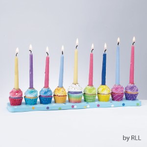Resin Candle Menorah Cupcakes Design