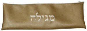 Vinyl Megillah Bag with Zipper Closing Gold 17"