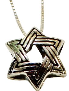 Silver Star Of David Necklace #MJB1668