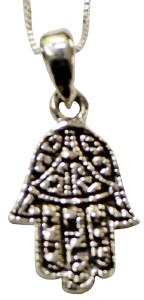 Silver Hamsa Necklace #MJB2301