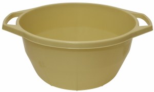 Plastic Wash Bowl with Handles Beige