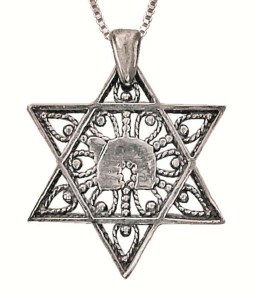 Silver Chai In Star Of David Necklace #NDN2026-300