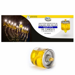 Sealed Prefilled Olive Oil Vials Round Glasses Burntime 2.5 Hours 44 Pack