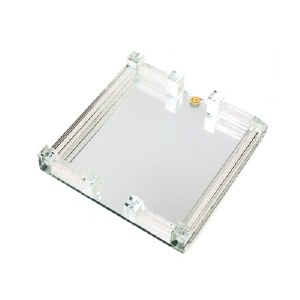 Square Mirror Matza Tray with Crushed Glass Border 9"