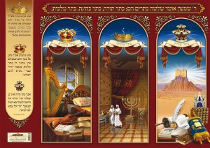 Laminated Sukkah Poster Shlosha Kesarim