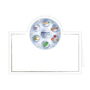 Placecards with Pesach Seder Plate Design