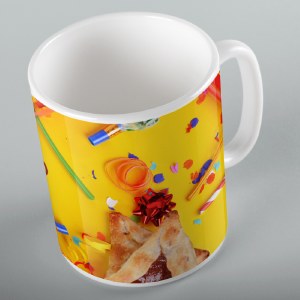 Mishloach Manos Mug A Freilichen Purim Hamantaschen Design 11oz