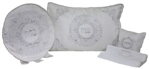 Pesach Set Brocade - 4 Pc with Plastic PS800